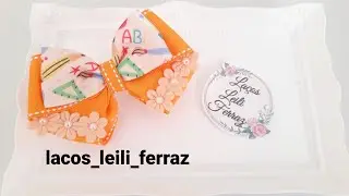La&ccedil;o com fita estampada