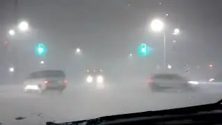 Winter driving in Canada.