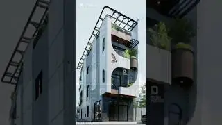 FACHADAS MODERNAS EN ESQUINA DE 4 PISOS. #arquitectura #fachadas #moderno #esquina #vivienda