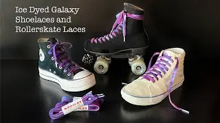 Ice Dyed Galaxy Shoelaces and Rollerskate Laces | How to Ice Dye | DIY Galaxy Shoelaces