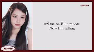 Hearts2Hearts Blue Moon karaoke with easy lyrics
