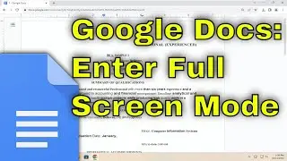 Google Docs Full Screen Mode - How to Enter and Exit [Tutorial]