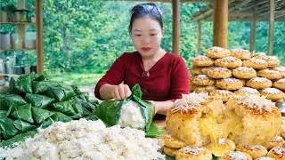Harvesting exotic plants, purple corn, traditional cake recipes sold at the market, rural life