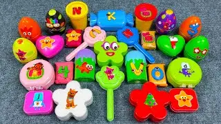 Rainbow Slime Bags 🌈 Hunting Alphabet Lore, Numberblocks in CREAMS... Colorful! Satisfying Clay ASMR