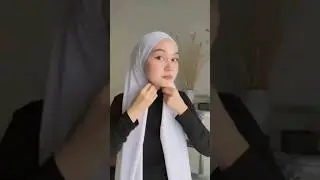 😍Как красиво завязать хиджаб/платок/шарф на учебу 🕊🤍 #hijabtutorial