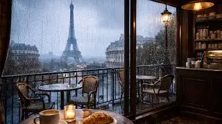 4 Hours of Rainy European Coffee Shop Ambience | Cozy Caf&eacute; Views, Deep Focus & Relaxation (4K)
