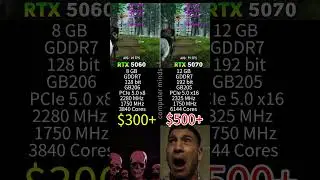 RTX 5060 vs RTX 5070 🔥 FPS & Price Comparison! #RTX5060 #RTX5070