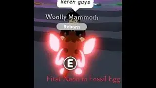 My first Neon wolly mammoth in fossil egg (adoptme) roblox