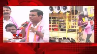 Minister KTR Counter Speech | Warangal Greater Elections Campaigning | HMTV