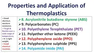 Properties and Application of Thermoplastics | ABS | PC| PET | PEEK | PPO | PPS | PAI | Polymer