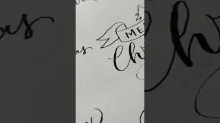 How to write Merry Christmas in Calligraphy. Click here to watch full tutorial #christmas