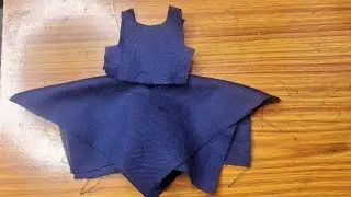 Baby Girl Handkerchief Frock Cutting ✂️ Easy Cutting | |बेबी गर्ल हैंडकरचिफ फ्रॉक @DollyFatima