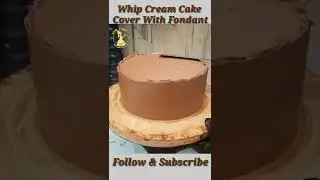Cream Cake Cover With Fondant / Full Tutorial on Channel #shorts