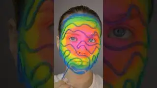 RAINBOW FACE 😱🌈 #rainbow #faceart #colorfulmakeup