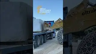 Loading Big Piece Of Marble Process In the Marble Quarry