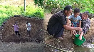 The Old Man Dug an Artificial Fish Pond Himself | The Country Boy Helped Release the First Fish.