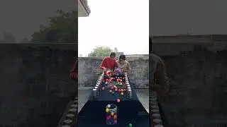 Amazing multi colour ball roll family challenge #familygames #familychallenge