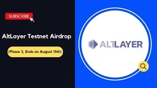 AltLayer Testnet Airdrop (Phase 3, Ends on August 13th) #airdrop #web3 #blockchain