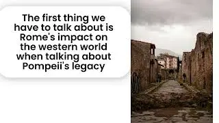 Pompeii's legacy and preservation