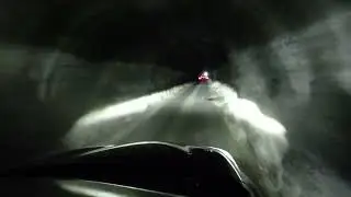 The Pitve tunnel from Pitve to Zavala, Hvar, Croatia. 4K