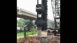 Pile Driving Process #shorts