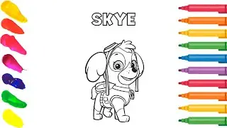Skye PAW Patrol Coloring Video for Kids 🐾 | Skye Coloring Page | Paw Patrol Cartoon