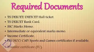 TS DEECET Counselling Process - How to download Admit Card for TS DEECET Certificate Verification?