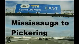 Driving on Highway 407 Night Time- Mississauga to Pickering 60km- Real time