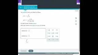 Domain of a rational function: Interval notation