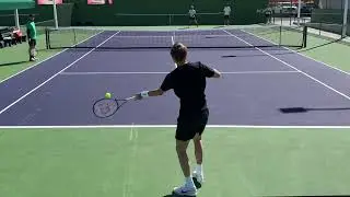 左利き編集、コルダのフォア（スロー）/ Sebastian Korda Forehand Stroke Slow Motion【Lefty】