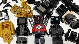 LEGO Skibidi Toilet | Titan Cameraman | Titan Speakerman | Titan Clock Man Lego Minifigures