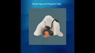 Ghost figurine Polymer Clay