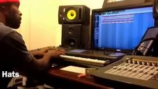 Rawbeatzz working in the lab