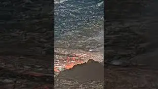 Lava Wall Collapse Kilauea Hawai'i #lava #volcano #hawaii