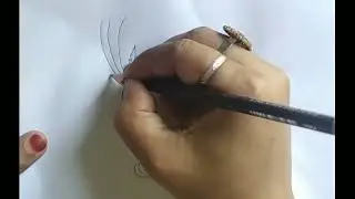 ১ দিয়ে চিংড়ি মাছ আঁকা শিখে নিই সহজ উপায়ে। Shrimp  drawing. @KanonsArtGallery25