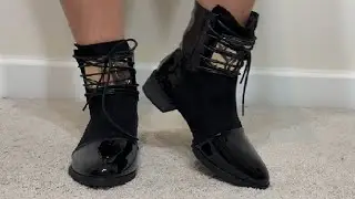 ANUFER Women Punk Metal Style Cap Toe Chunky Heel Zip Ankle Boots Review