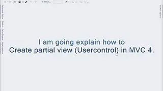 MVC Partial View (Usercontrol)