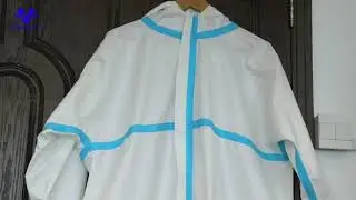 Waterproof Reusable Isolation Gown Protective Clothing PP+PE 63gsm