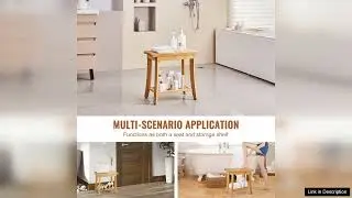 VEVOR Bamboo Shower Bench Waterproof  19.1