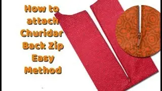 Zip attaching /stitching in malayalam/churidar back zip EMODE Malayalam Stitching
