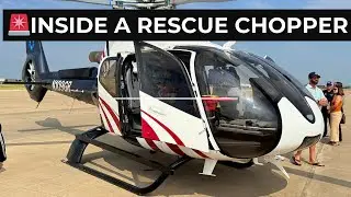 🚑 Внутри вертолета, который СПАСАЕТ ЖИЗНИ! Экскурсия по Airbus H130 Air Evac LifeTeam (EC130) - с...