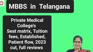 Telangana NEET MBBS cut off # Telangana Private College's cut off #Telangana NEET counseling