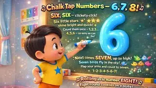 Learn Numbers 6, 7, 8 | Fun Counting Song for Kids | Preschool Learning Rhyme 🎵