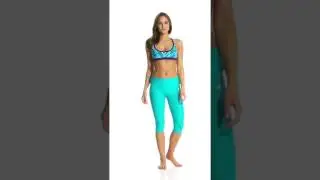 Adidas Women's Solid Roll Down Waist Capri Legging | SwimOutlet.com