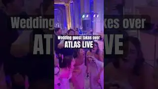 Atlas Live | Wedding guest takes over microphone #atlasband#weddingband #shortvideo #shorts