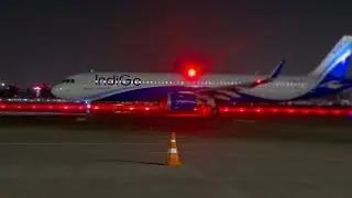 Watching the blue of IndiGo and the red of Air India under the BOM lights | #indigo #binayonfinal 