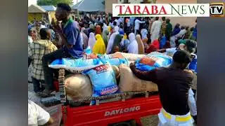 Commissioner For Finance Dr Sarah Enoch distributes food items to Muslim communities in Wukari