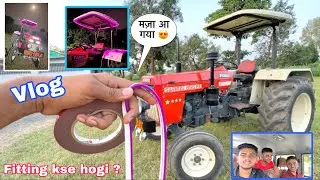 Tractor me neon light kaise lagti hai👌 //  Red hulk new modification “ Patel farming