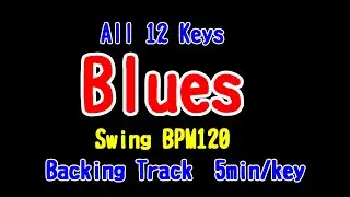 Blues Backing Track All 12 Keys  - 5 min on each key