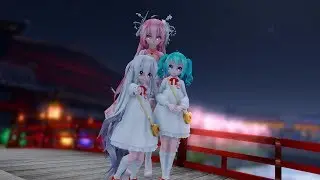 【MMD】夏恋花火 Summer Love Fireworks 「Cover dance By Luka feat  Tda Kindergarten Haku, Miku」
